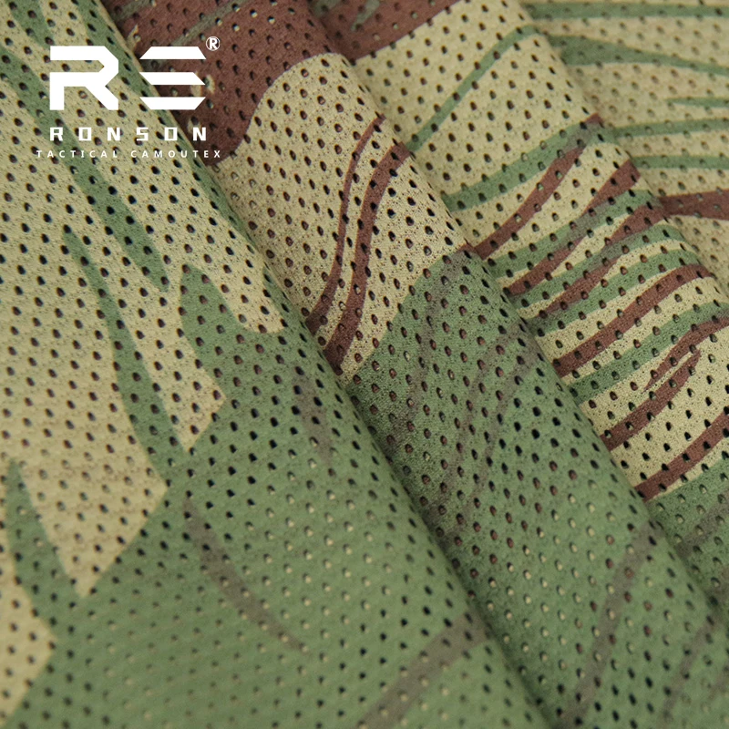 RHODESINA Tela táctica de malla camuflaje estampada transpirable