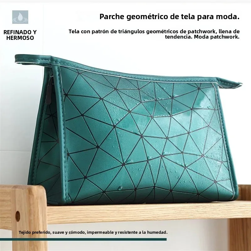 Rhombus bolsa de aseo impermeable PU, gran capacidad para viaje - imagen 4