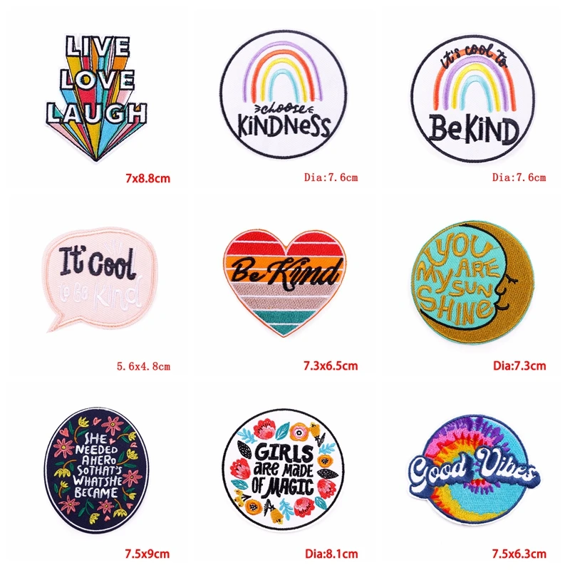 Parche termoadhesivo letras infantil con eslogan energía positiva - imagen 4