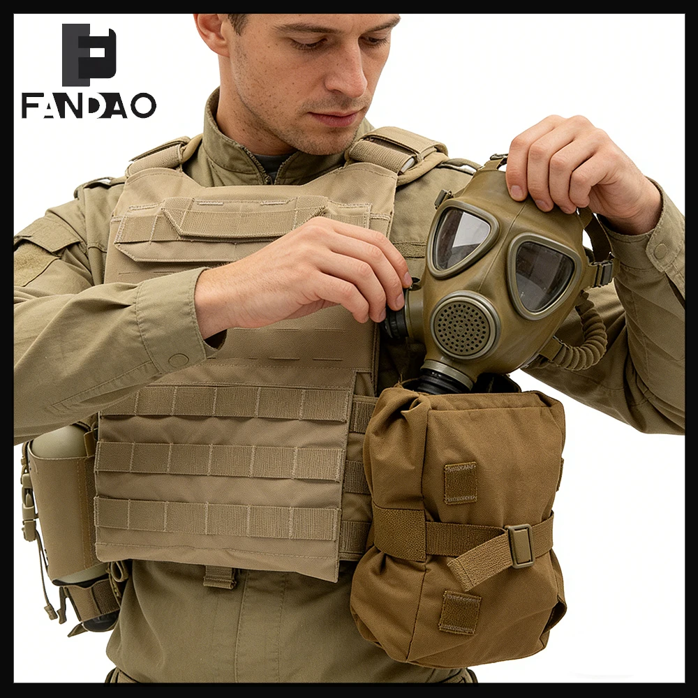 Bolsa táctica máscara de gas compacta MOLLE universal lateral - imagen 3