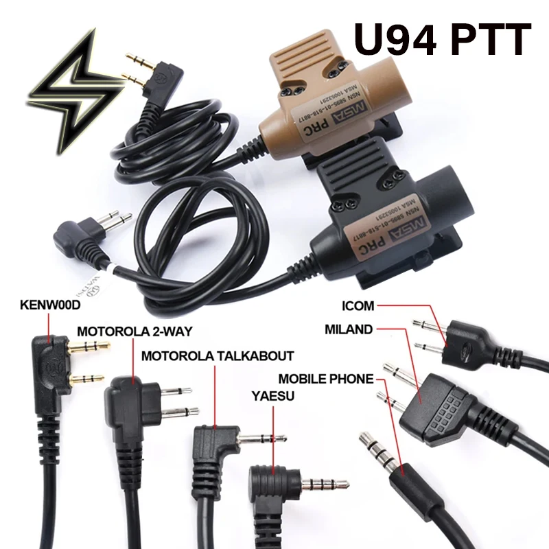 PTT U94 WADSN – Adaptador auriculares tácticos COMTAC Earmor