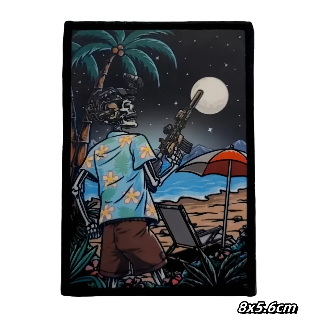 Parche morale patch táctico con gancho y bucle – calavera militar - imagen 2