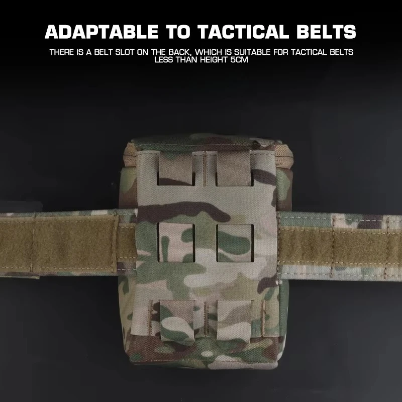 Bolsa táctica MOLLE doble cremallera para equipo de visión nocturna
