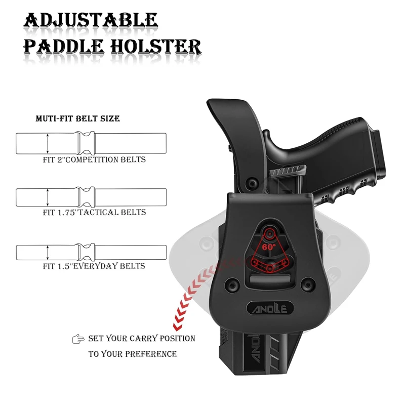 Funda táctica OWB con retención para pistola mano derecha - imagen 5
