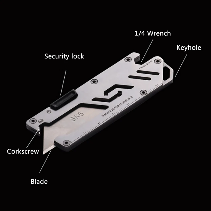 Vista general del cuchillo plegable EDC mostrando su diseño compacto