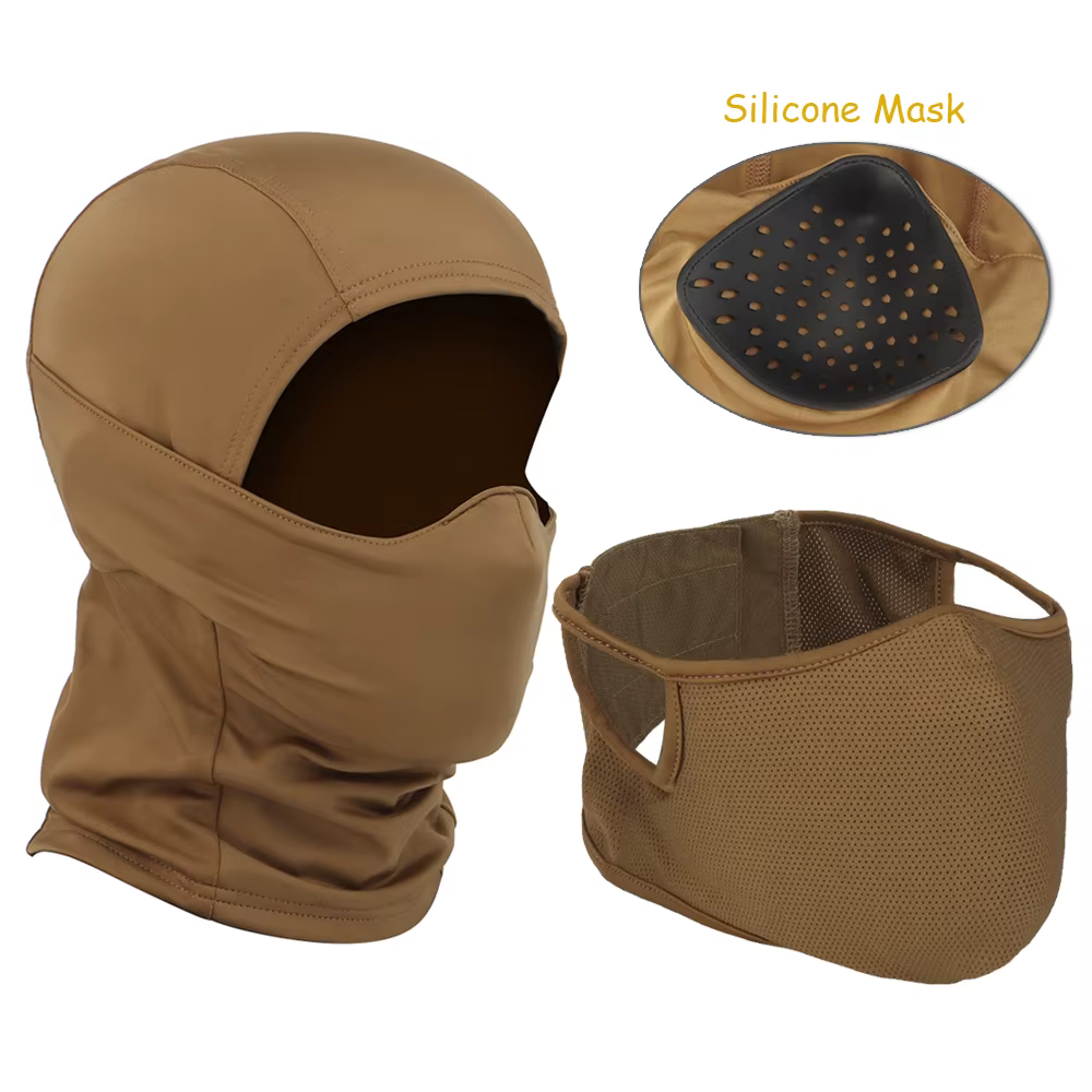 Máscara airesoft táctica cara completa silicona para paintball caza - imagen 2