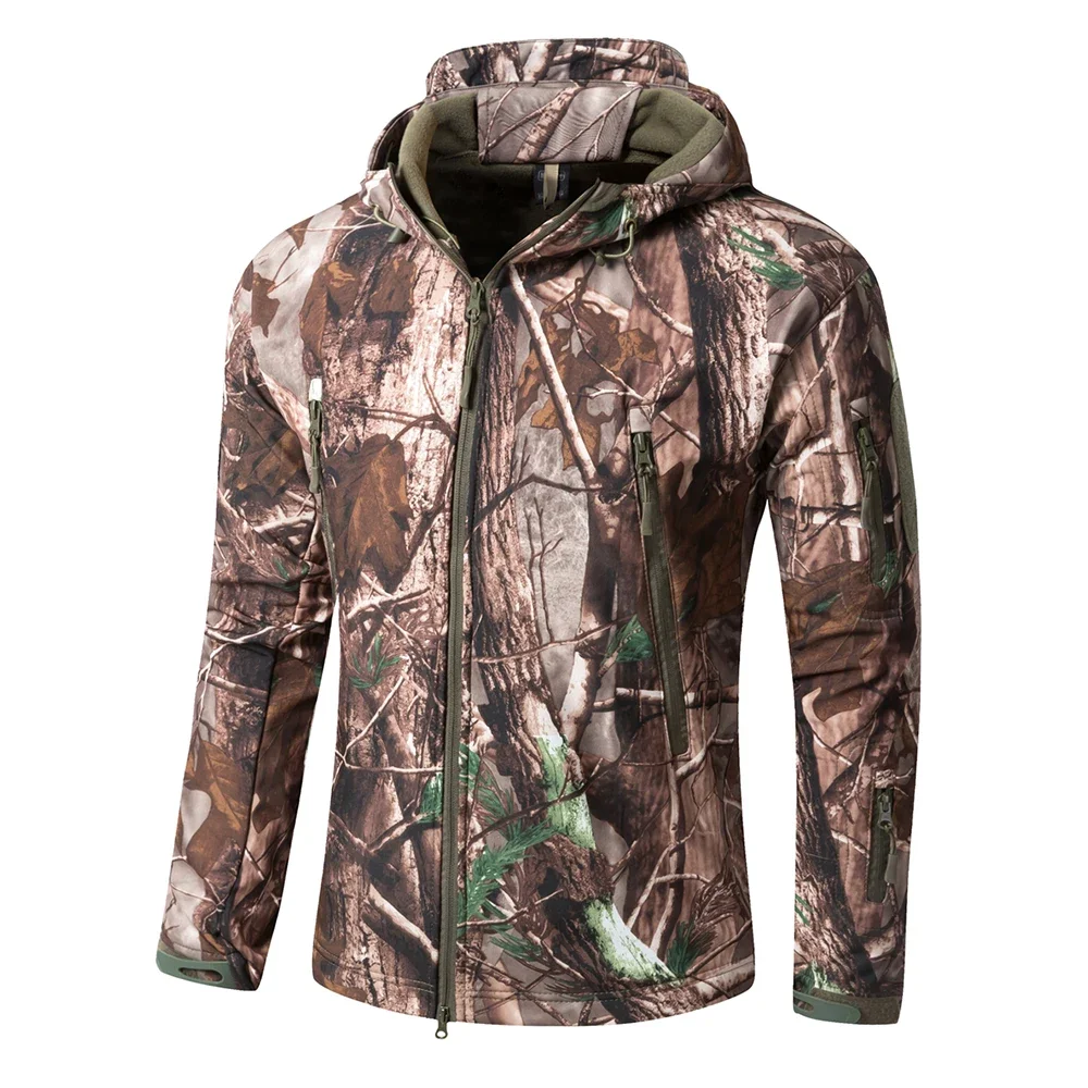 Chaqueta táctica impermeable hombre invierno con capucha senderismo