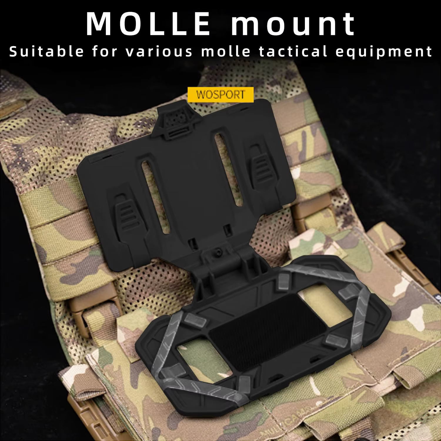 BOOIU Soporte táctico MOLLE plegable para móvil – Accesorio para chaleco - imagen 2