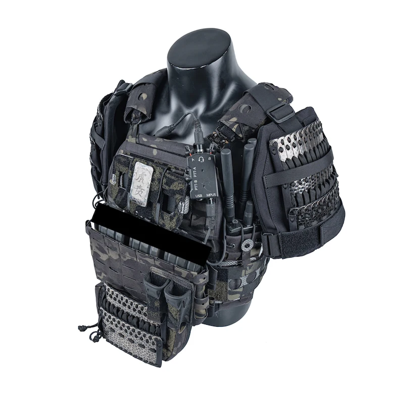 Hombrera táctica en nailon – Protección hombro MOLLE ajustable - imagen 2