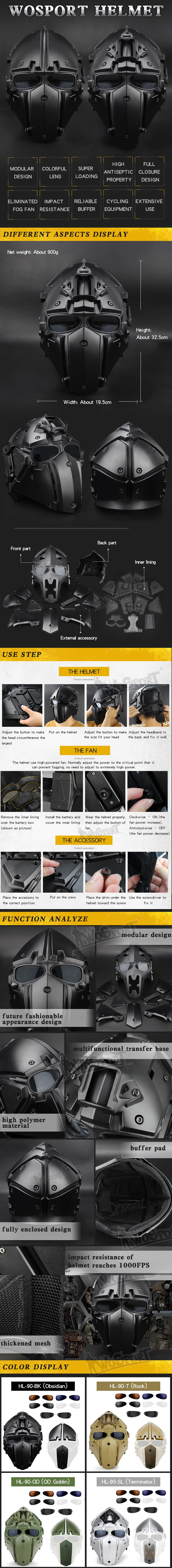 Casco táctico integrado – vista frontal