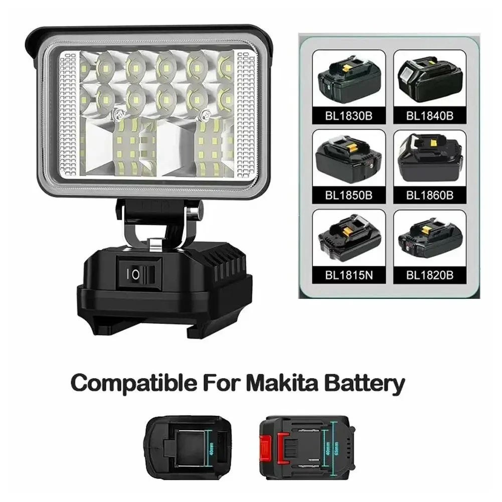 Makita Lámpara de trabajo LED inalámbrica ajustable USB portátil - imagen 3