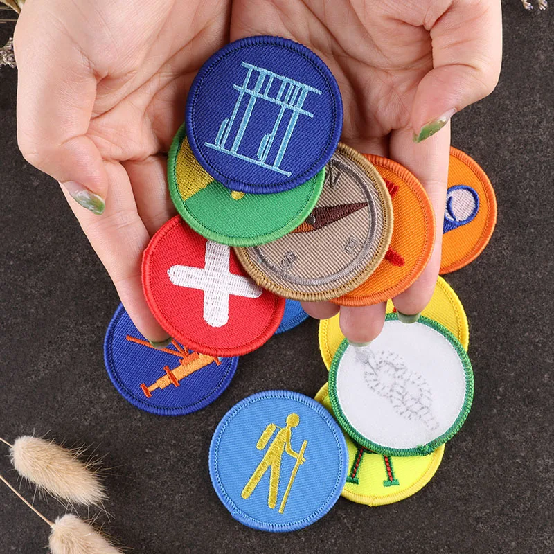 Parche bordado táctico moral circular Boy Scout dibujos animados DIY - imagen 2