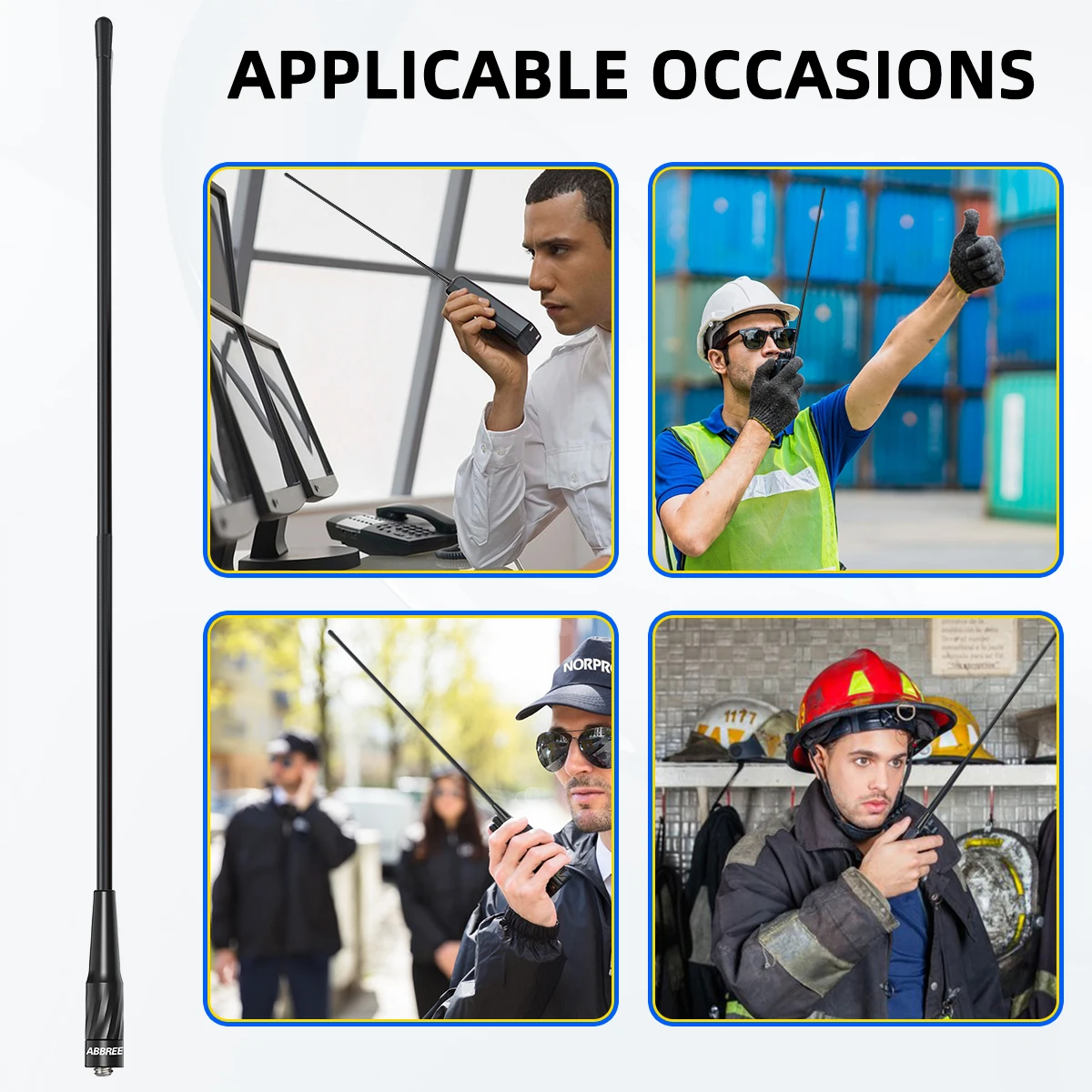 ABBREE AR-881 antena walkie talkie doble banda VHF/UHF SMA hembra - imagen 4
