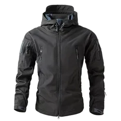 Chaqueta softshell táctica impermeable para invierno y otoño