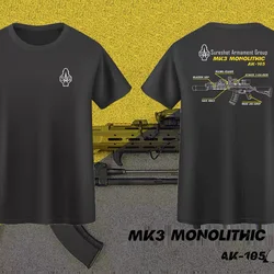 Camiseta táctica de algodón de manga corta con estampado militar