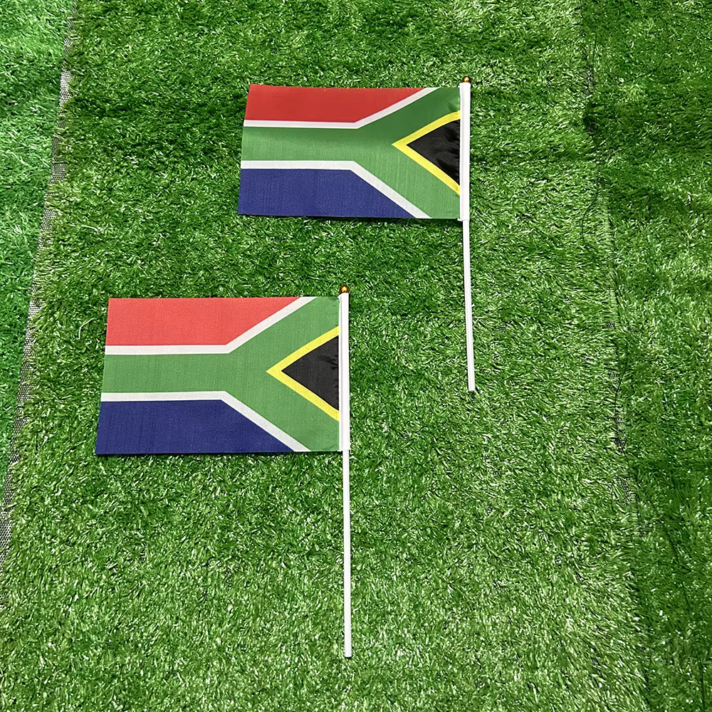 Bandera táctica Sudáfrica con asta – Poloéster de mano - imagen 5