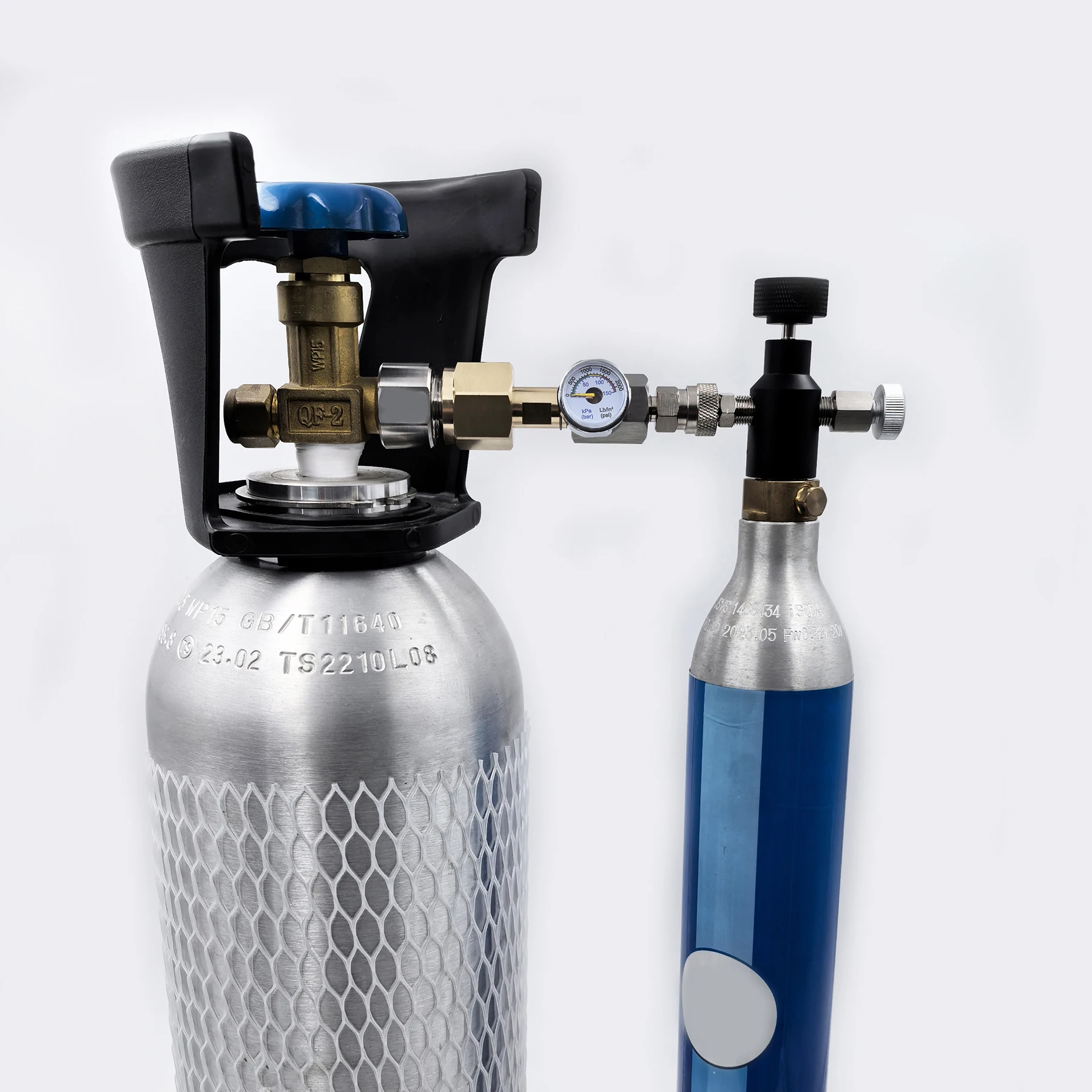 Adaptador de llenado CO2 vista lateral
