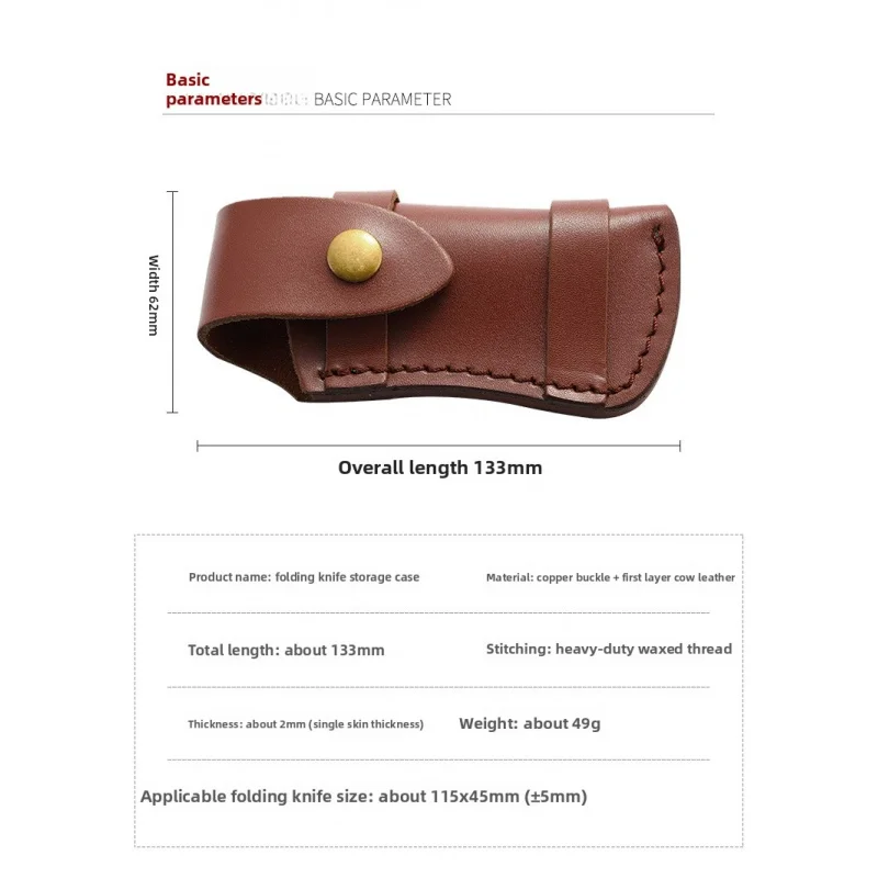 Funda para cuchillo plegable de cuero vaca exterior - imagen 5