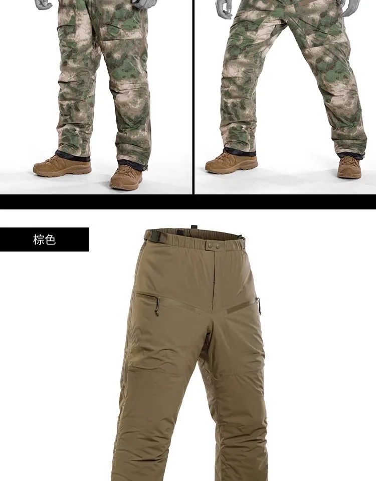 Detalle de pantalón de invierno impermeable