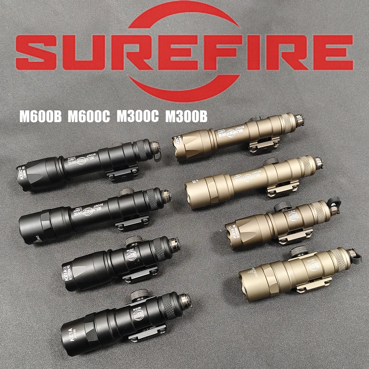 Linterna táctica SureFire M300 con pulsador remoto y Picatinny - imagen 5