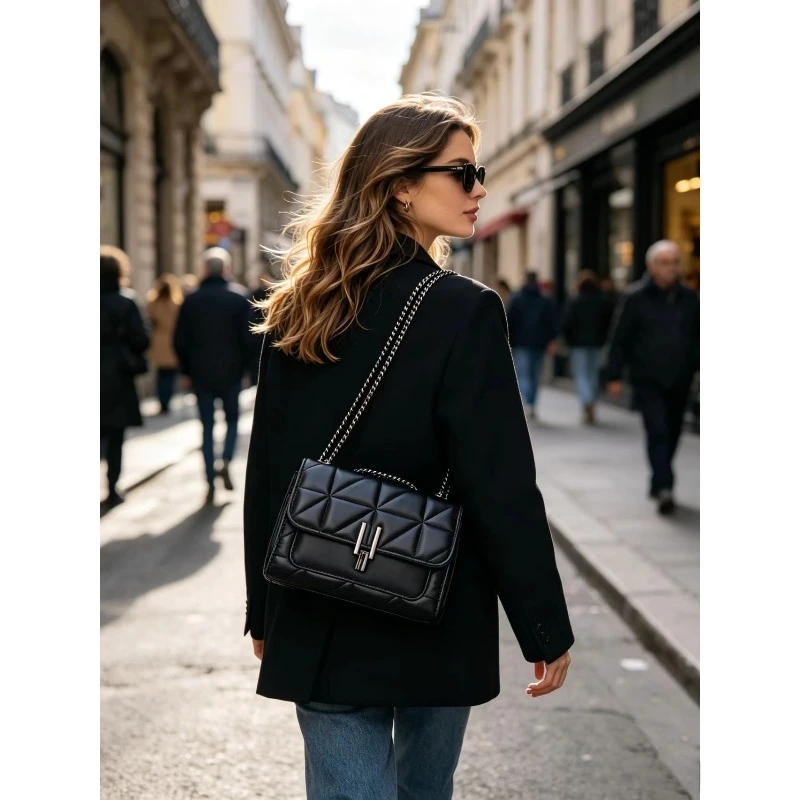 Bolso bandolera ligero con bordado de diamantes para mujer