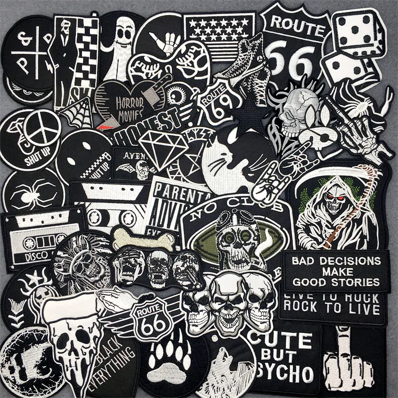 Parche punk bordado termoadhesivo para chaqueta vaquera - imagen 2