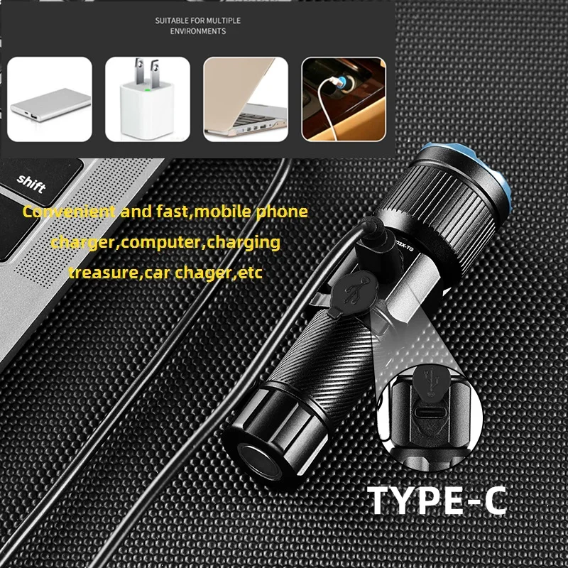 Linterna LED táctica recargable con base magnética - imagen 2