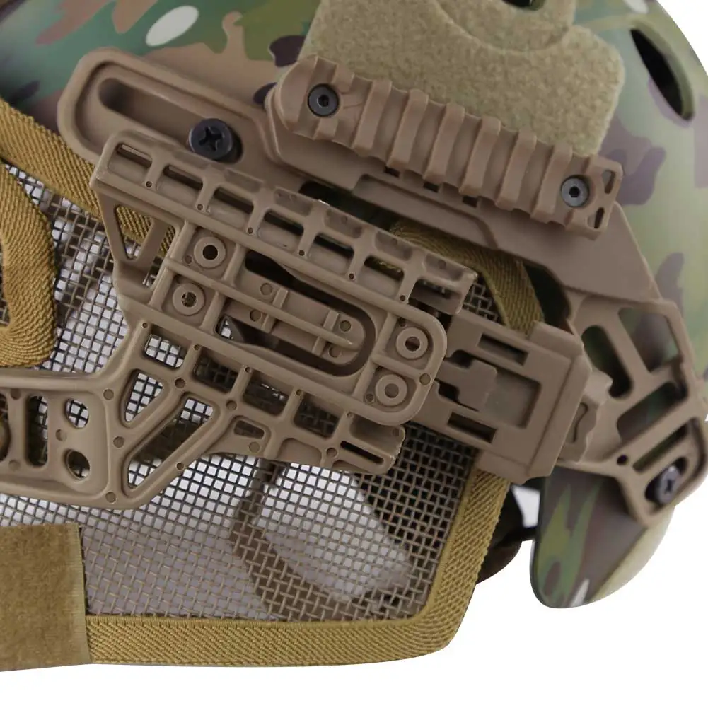 Casco táctico con malla de acero para airsoft, paintball y tiro - imagen 5