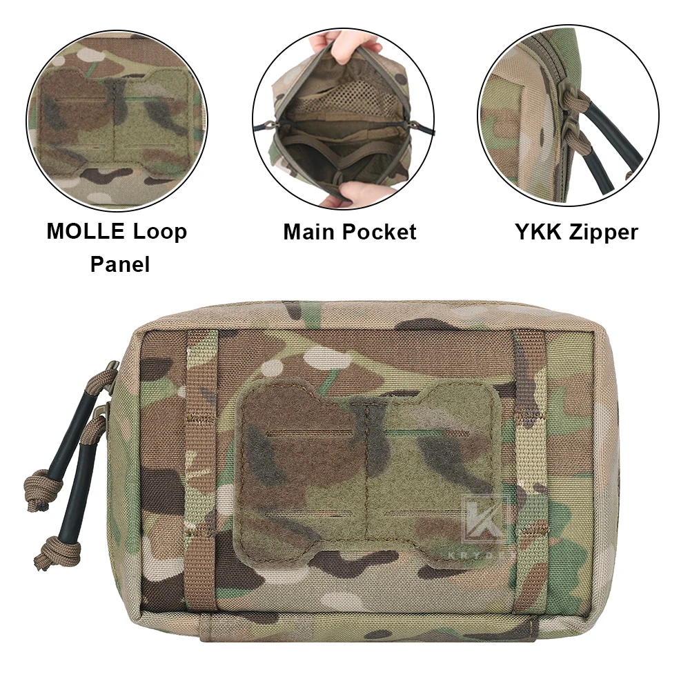 KRYDEX Bolsa táctica MOLLE EDC de nylon 500D para cinturón - imagen 2