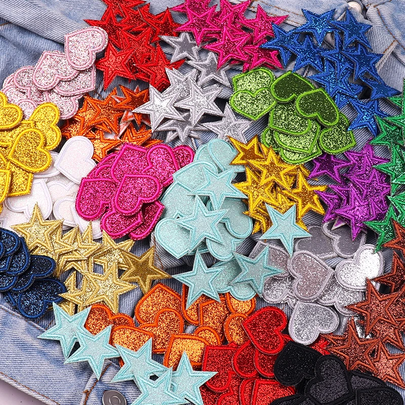 Parche termoadhesivo corazón y estrella cinco puntas: planchar o coser - imagen 3