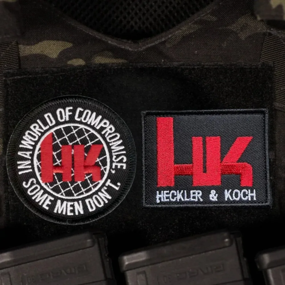 Parche táctico bordado HK Velcro – Insignia moral para mochila y brazalete - imagen 2