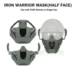Máscara táctica facial casco FAST para paintball y airsoft