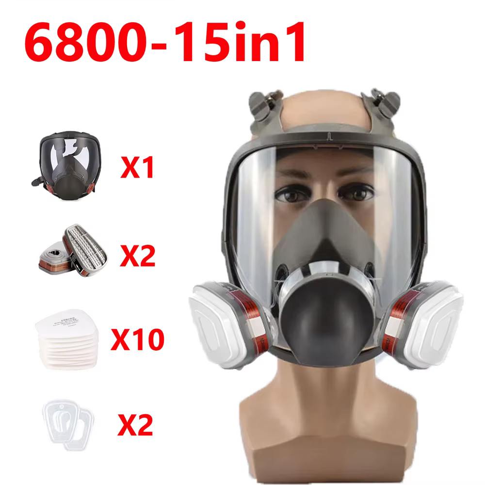 Mascarilla antigás de cara completa antiniebla antipolvo formaldehído - imagen 4