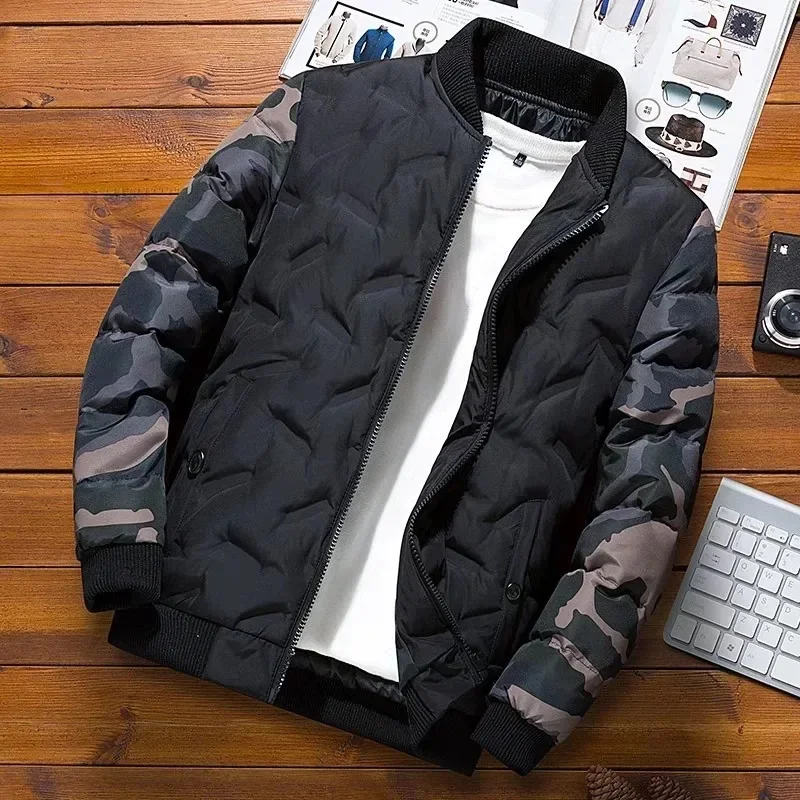 Chaqueta de invierno cortavientos con capucha térmica hombre - imagen 3