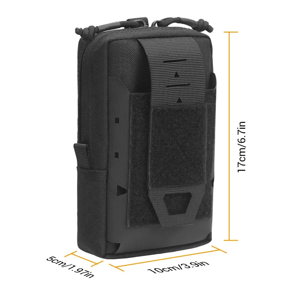 Riñonera táctica MOLLE EDC para cinturón con funda móvil y caza - imagen 3