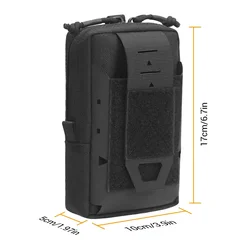 Riñonera táctica MOLLE EDC para cinturón con funda móvil y caza