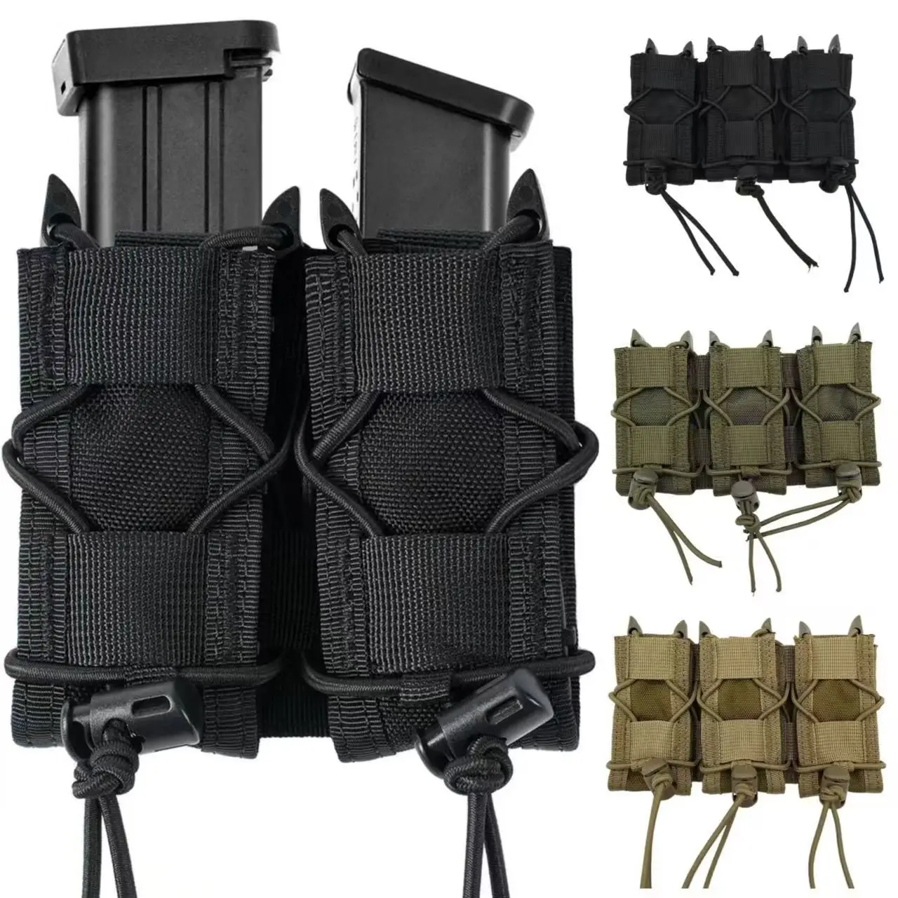 Funda MOLLE táctica para cargadores 9 mm de doble capacidad