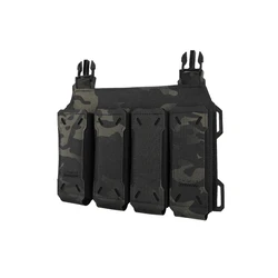 Portacargadores MOLLE cuádruple para chaleco táctico airsoft