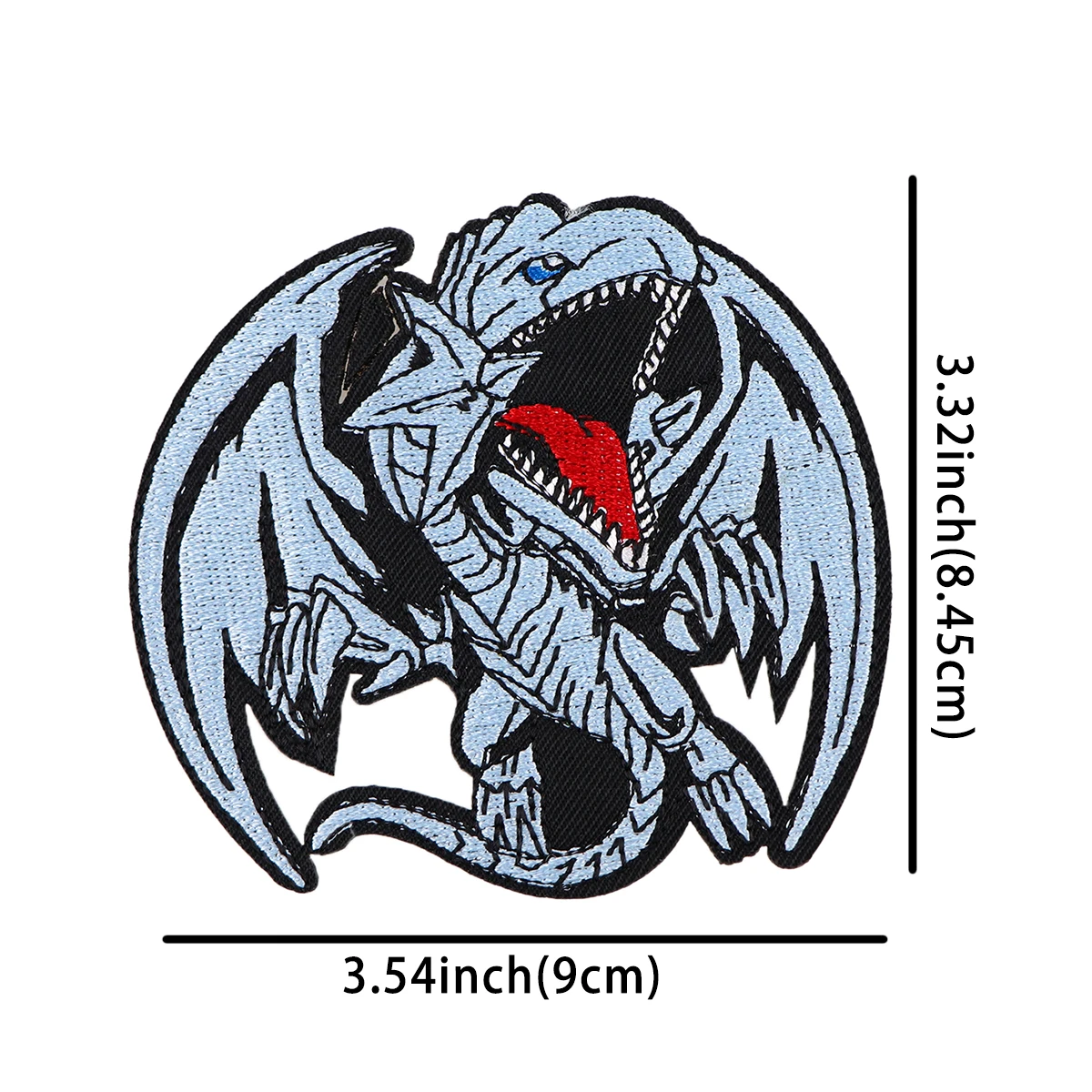 Parche bordado dragón blanco – Termoadhesivo para chaqueta - imagen 3