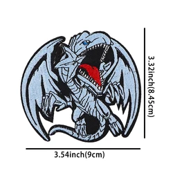 Parche bordado dragón blanco – Termoadhesivo para chaqueta