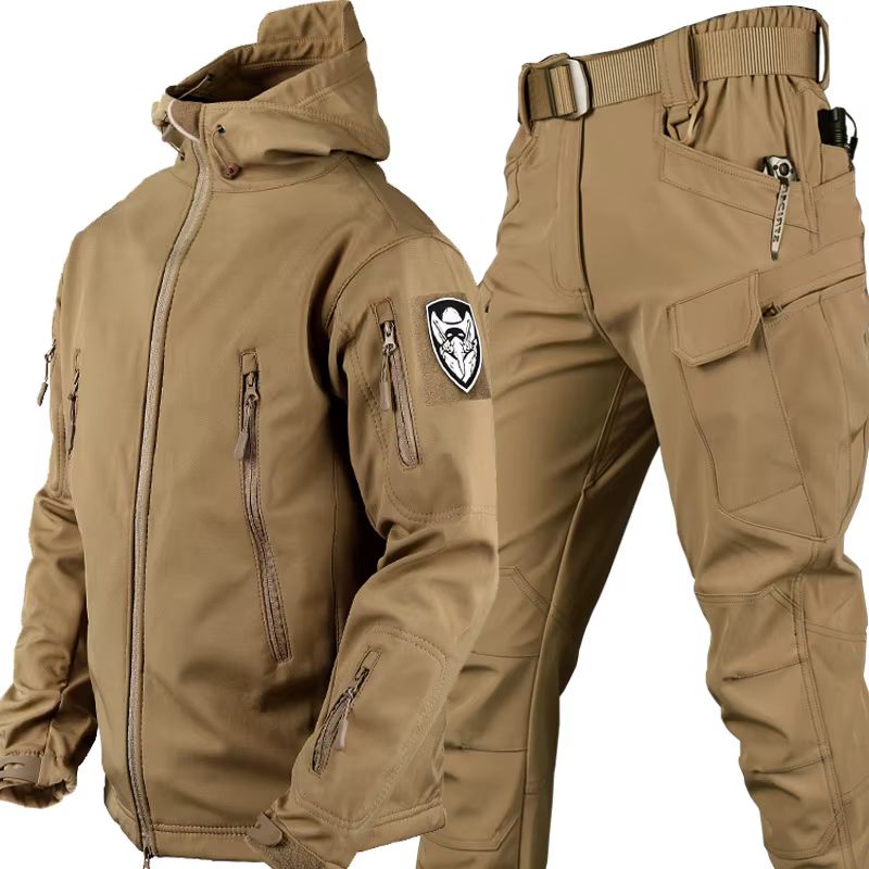 Ropa táctica hombre chaqueta polar pantalón cargo impermeable - imagen 3