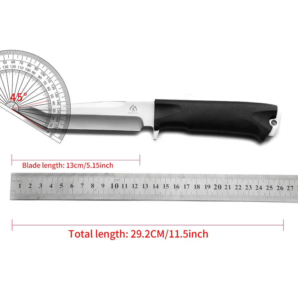 Cuchillo fijo táctico pequeño con funda para al aire libre - imagen 2