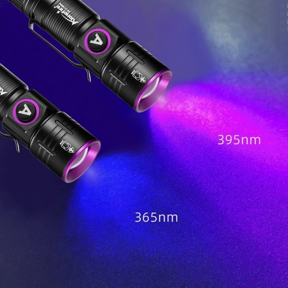 Linterna UV USB recargable con Zoom 395/365 nm - Fluorescencia - imagen 3