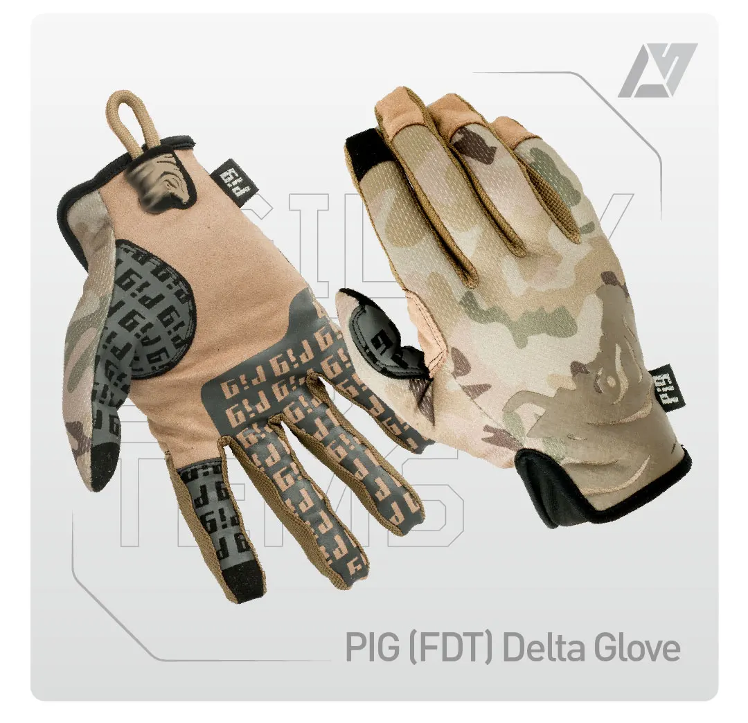 Detalle de guantes y zona de pantalla táctil
