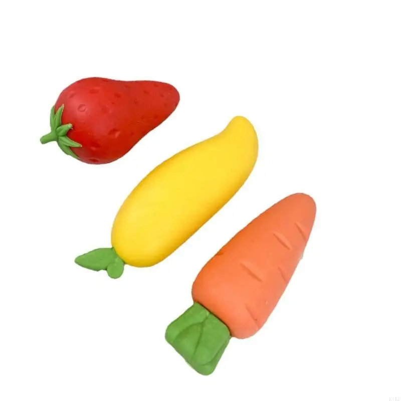 Set gomas de borrar frutal y verduras, colores para dibujo - imagen 4