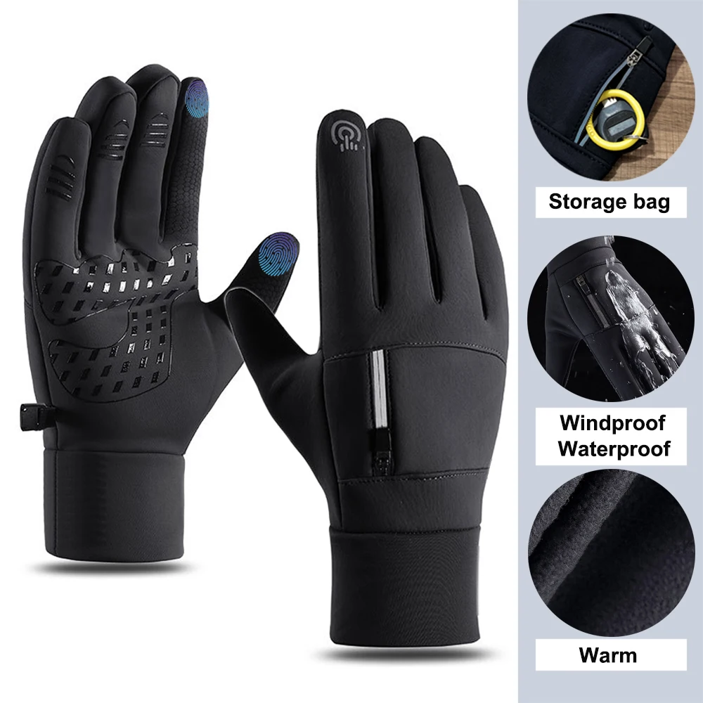 Guantes táctiles invierno a prueba de viento cálidos – para pantalla