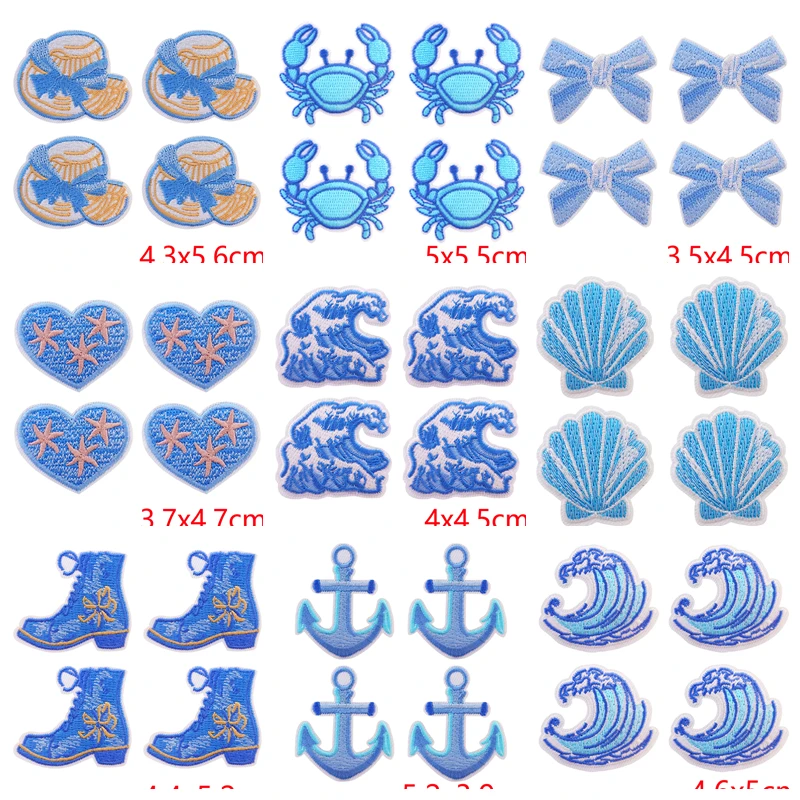 Parches náuticos termoadhesivos de diseños marinos