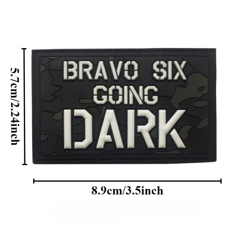 Bravo SIX Parche PVC luminoso con Velcro para mochila o brazal táctico - imagen 5