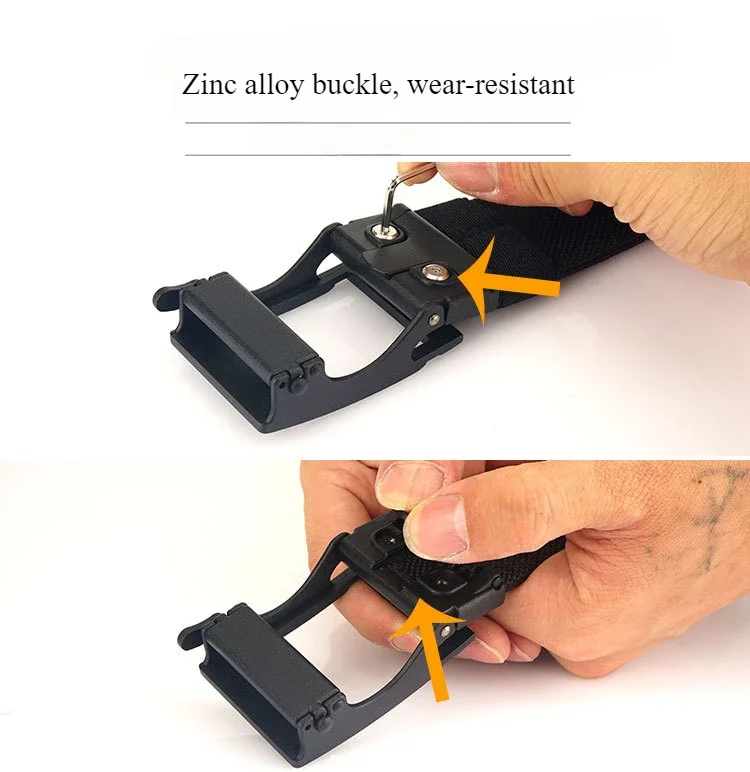Cinturón táctico de nylon para hombre con hebilla automática