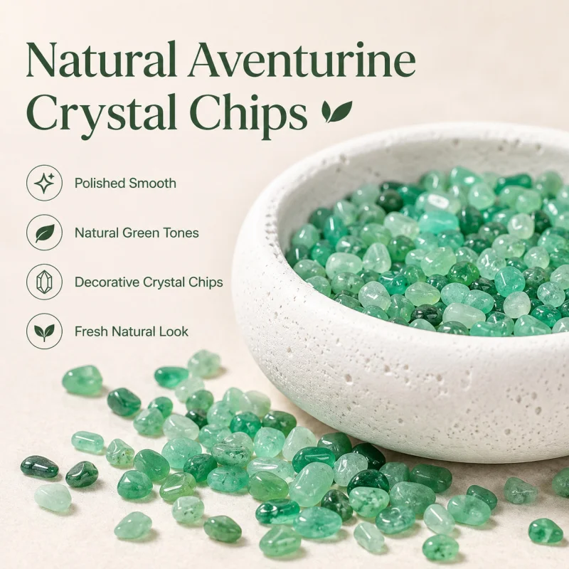 Cuencos de cristal aventurina verde con bandeja yeso artesanal - imagen 3